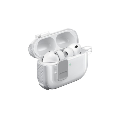 
„AirPods Pro 3 Titan Pro Mag“ dėklas – skaidrus, baltas
