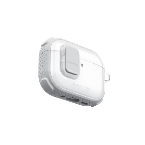 
„AirPods Pro 3 Titan Pro Mag“ dėklas – skaidrus, baltas
