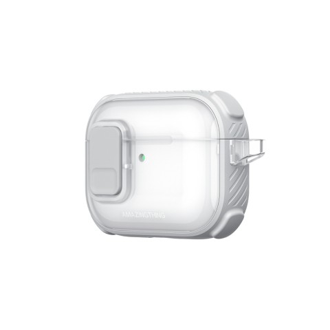 
„AirPods Pro 3 Titan Pro Mag“ dėklas – skaidrus, baltas
