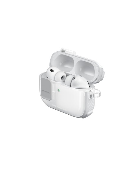 
„AirPods Pro 3 Titan Pro Mag“ dėklas – skaidrus, baltas
