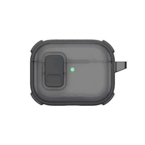 
„AirPods Pro 3 Titan Pro Mag“ dėklas – skaidrus, juodas
