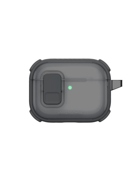 
„AirPods Pro 3 Titan Pro Mag“ dėklas – skaidrus, juodas
