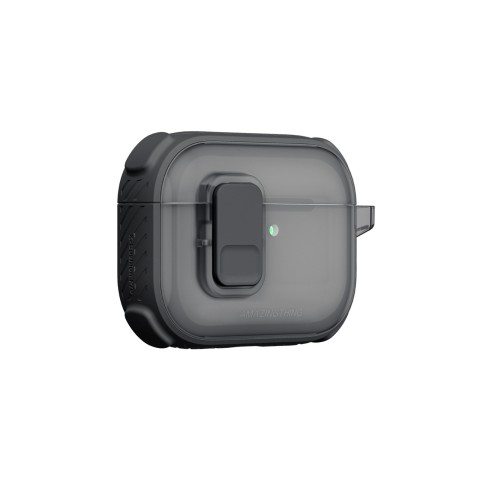 
„AirPods Pro 3 Titan Pro Mag“ dėklas – skaidrus, juodas
