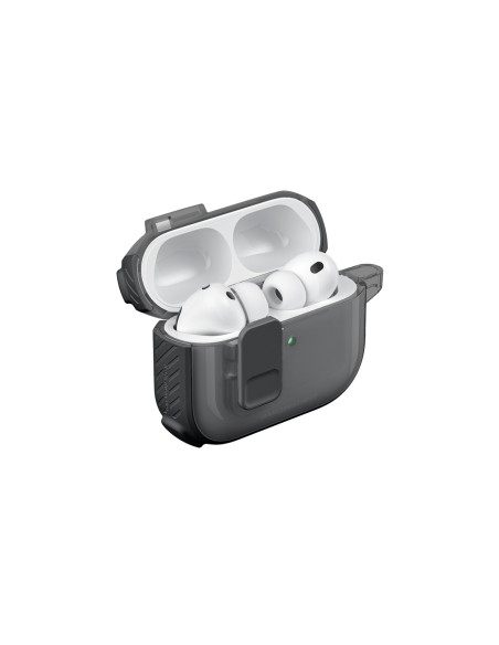 
„AirPods Pro 3 Titan Pro Mag“ dėklas – skaidrus, juodas
