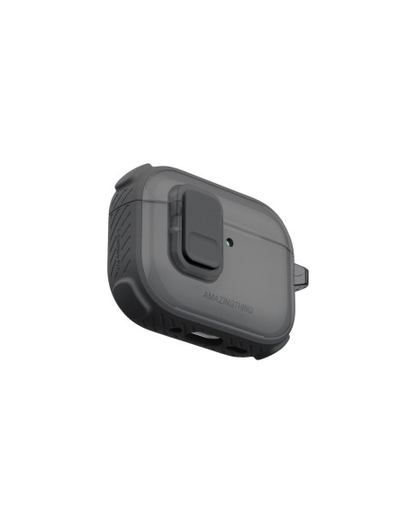 
„AirPods Pro 3 Titan Pro Mag“ dėklas – skaidrus, juodas
