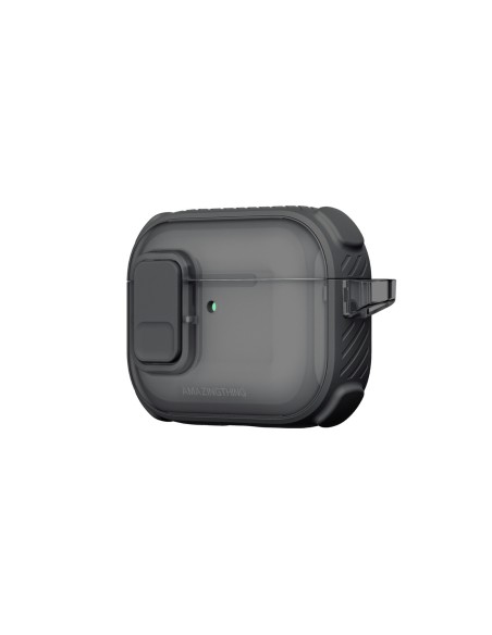
„AirPods Pro 3 Titan Pro Mag“ dėklas – skaidrus, juodas
