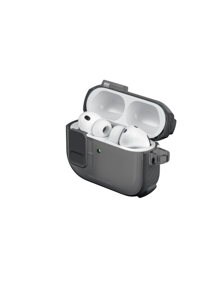 
„AirPods Pro 3 Titan Pro Mag“ dėklas – skaidrus, juodas
