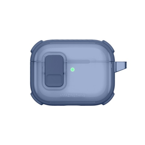 
„AirPods Pro 3 Titan Pro Mag“ dėklas – skaidrus, mėlynas
