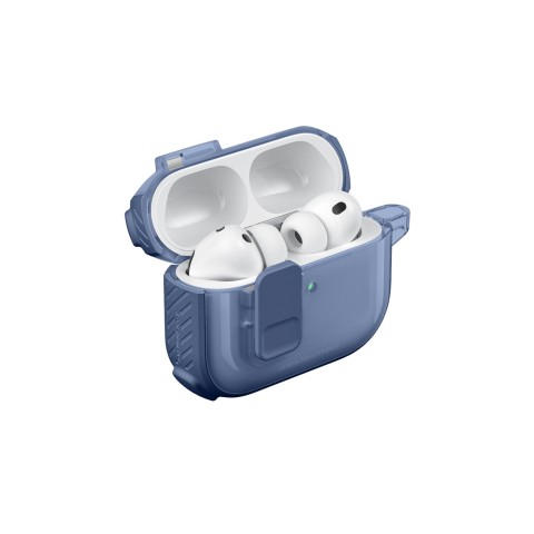 
„AirPods Pro 3 Titan Pro Mag“ dėklas – skaidrus, mėlynas
