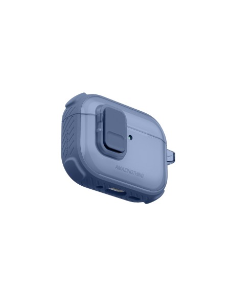 
„AirPods Pro 3 Titan Pro Mag“ dėklas – skaidrus, mėlynas
