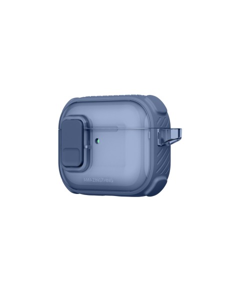 
„AirPods Pro 3 Titan Pro Mag“ dėklas – skaidrus, mėlynas
