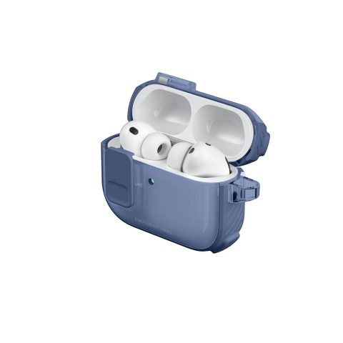 
„AirPods Pro 3 Titan Pro Mag“ dėklas – skaidrus, mėlynas
