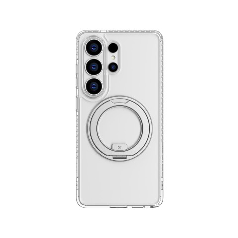 
„Samsung S26 Ultra Titan Pro MagSpin“ smūgiams atsparus „MagSafe“ dėklas – skaidrus
