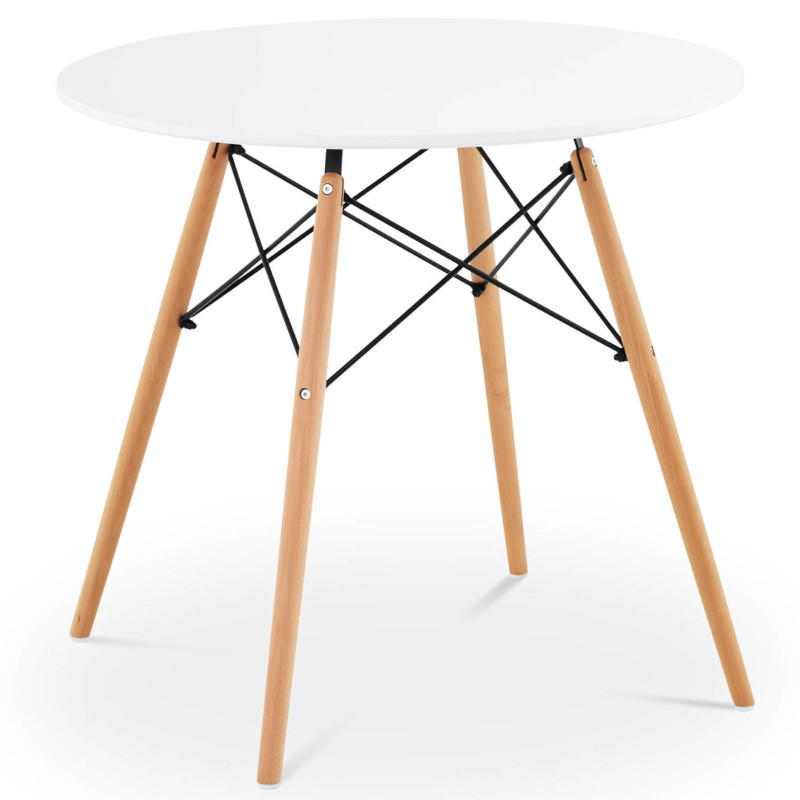 Stalas Skandinaviškas stalas svetainės biurui modernus apvalus sk. 80cm aukštis 74cm