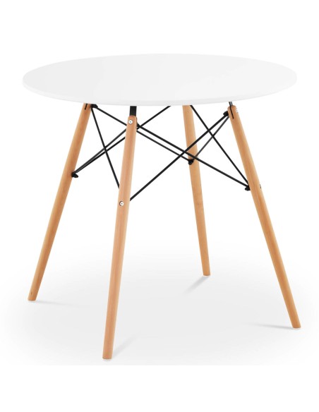 Stalas Skandinaviškas stalas svetainės biurui modernus apvalus sk. 80cm aukštis 74cm Stalas Skandinaviškas stalas svetainės biurui modernus apvalus sk. 80cm aukštis 74cm