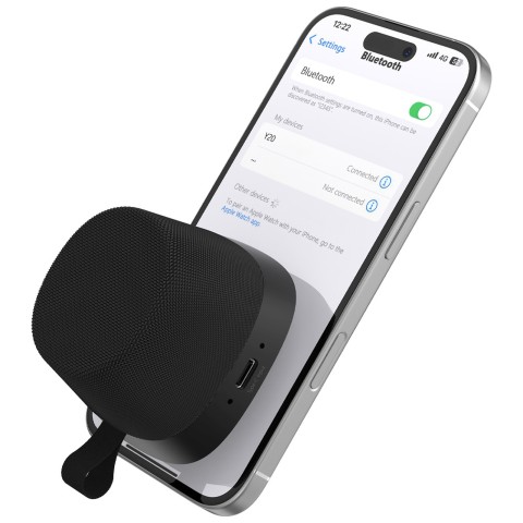 
Y20 belaidis „Bluetooth“ garsiakalbis su magnetiniu laikikliu – juodas
