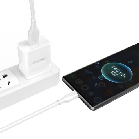 
USB-A - micro USB 6A laidas 1,2 m - baltas
