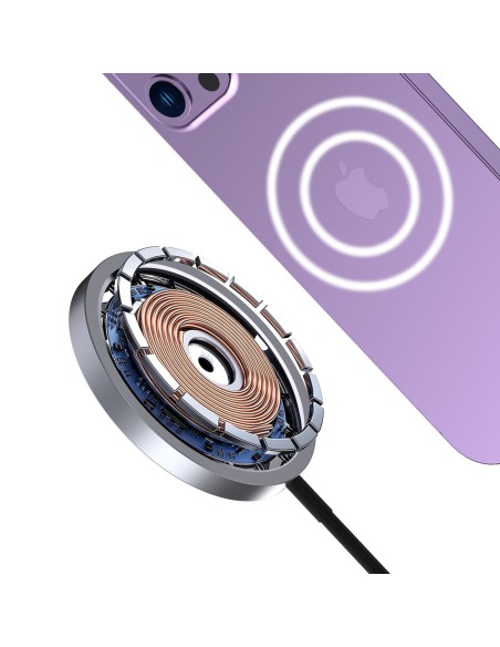 
„MagSafe“ 15 W magnetinis indukcinis įkroviklis – juodas
