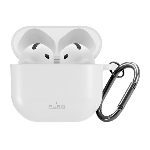 
Silikoninis dėklas „Airpods 4“ ausinėms – baltas
