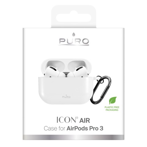 
Silikoninis dėklas, skirtas „Airpods Pro 3“ ausinėms – baltas
