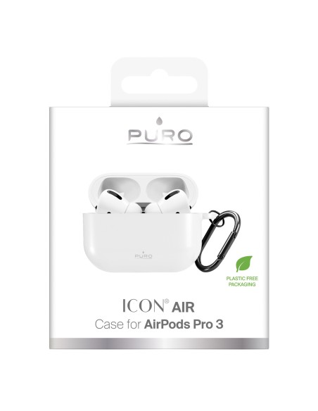 
Silikoninis dėklas, skirtas „Airpods Pro 3“ ausinėms – baltas
