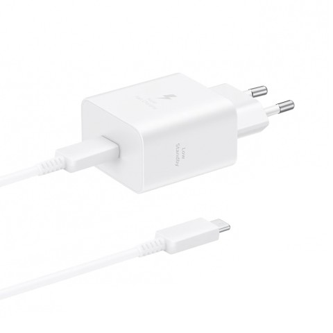 
„Samsung USB-C“ 45 W (4,05 A) sieninis įkroviklis su 1,8 m USB-C laidu – baltas
