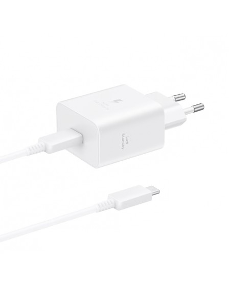 
„Samsung USB-C“ 45 W (4,05 A) sieninis įkroviklis su 1,8 m USB-C laidu – baltas
