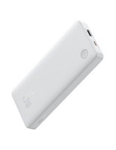 
10000mAh 15W „Airpow Lite“ nešiojamas įkroviklis su USB-A - USB-C laidu, 30 cm, baltas
