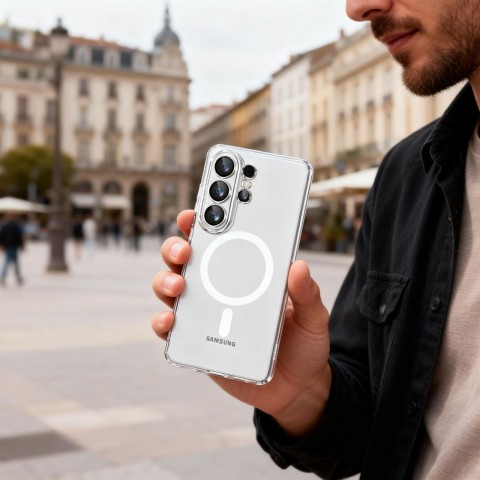 
„Samsung Galaxy S26 Ultra FlexAir MagSafe“ dėklas – skaidrus
