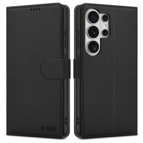 
„Samsung Galaxy S26 Ultra“ piniginės dėklas su stovu – juodas
