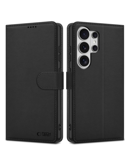 
„Samsung Galaxy S26 Ultra“ piniginės dėklas su stovu – juodas
