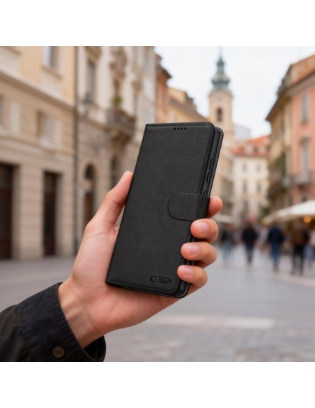 
„Samsung Galaxy S26 Ultra“ piniginės dėklas su stovu – juodas
