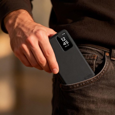 
„Samsung Galaxy S26 Ultra“ išmanusis piniginės dėklas – juodas
