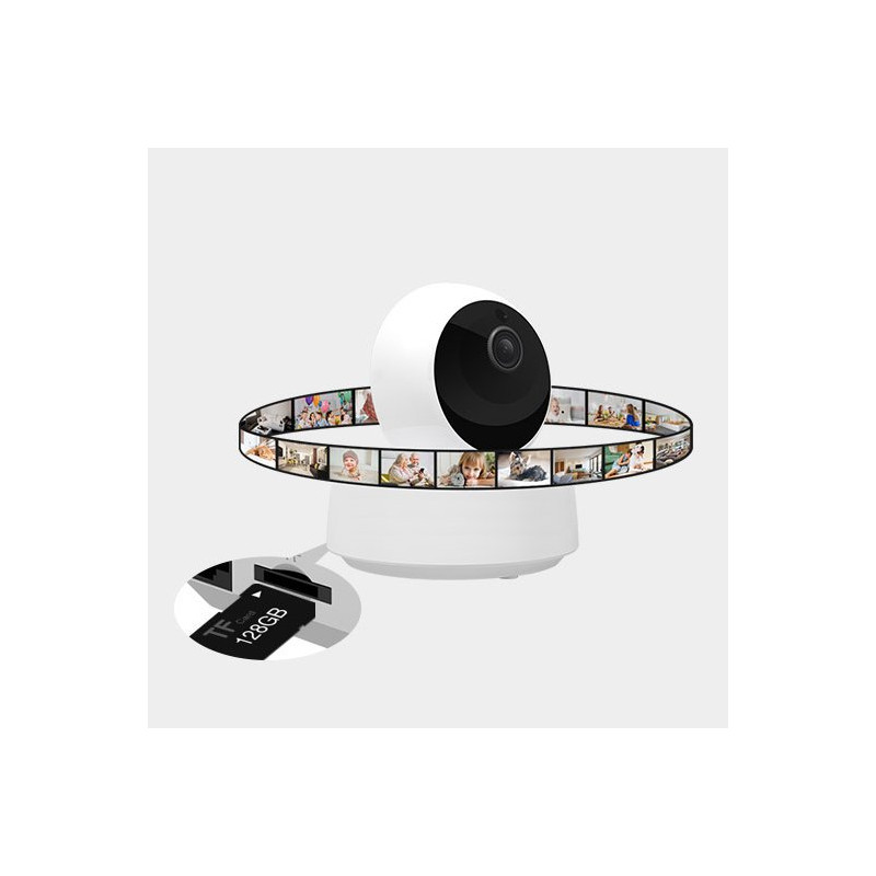 IP kamera WiFi bevielis besisukantis interneto stebėjimas Full HD 1080P baltas GK-200MP2-B
