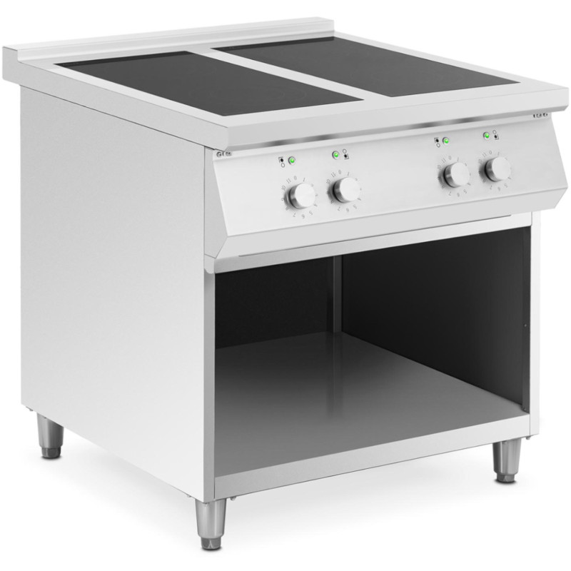 Atskirai pastatoma 4 degiklių indukcinė viryklė ant atviro pagrindo 400 V 17000 W
