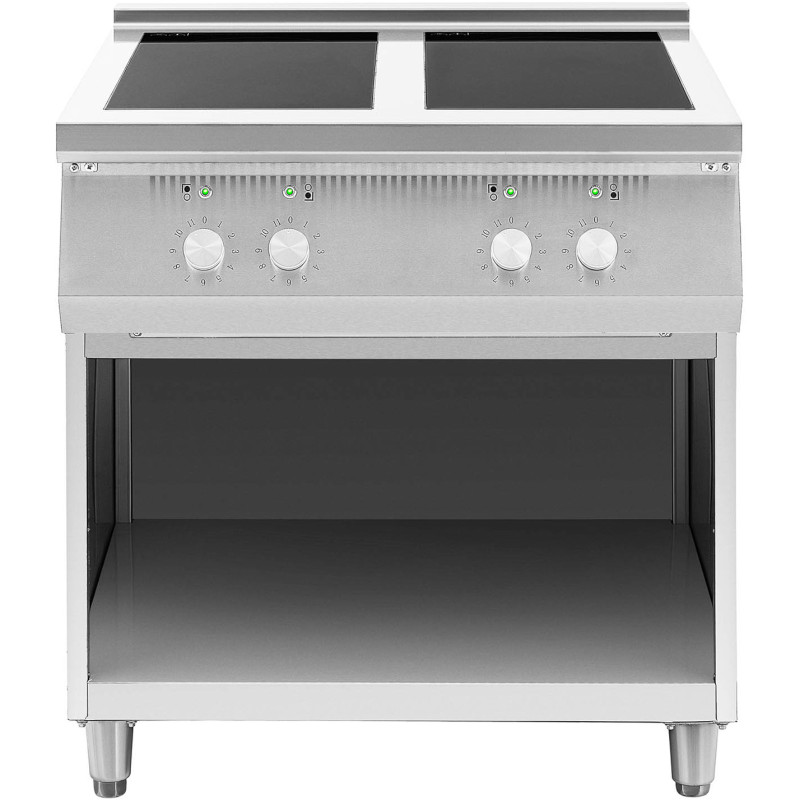 Atskirai pastatoma 4 degiklių indukcinė viryklė ant atviro pagrindo 400 V 17000 W
