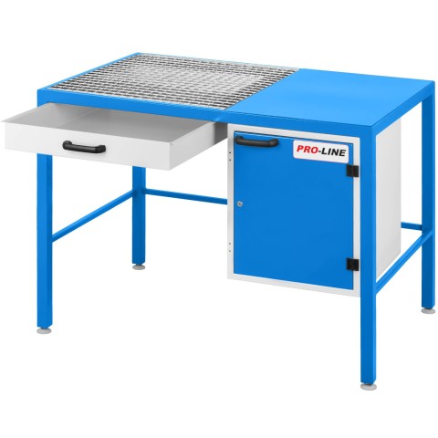 
PRO-LINE 1180x780x850 mm dirbtuvių šlifavimo stalas su dulkių surinkimo stalčiumi ir spintele
