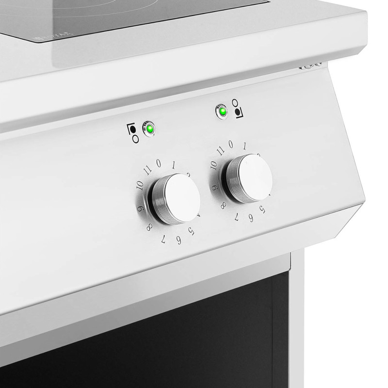 Atskirai pastatoma 4 degiklių indukcinė viryklė ant atviro pagrindo 400 V 17000 W