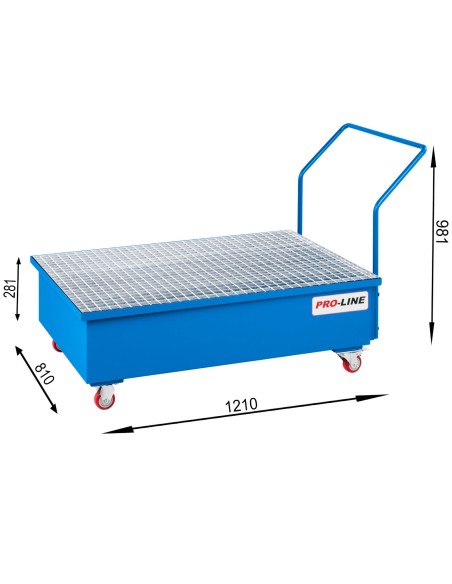 
Mobilus lašų surinkimo padėklas 2 statinėms PRO-LINE 1210x810x981mm
