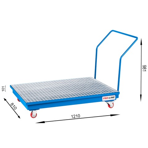
Mobilus lašų surinkimo padėklas 2 statinėms po 200 l PRO-LINE 1210x810x981 mm
