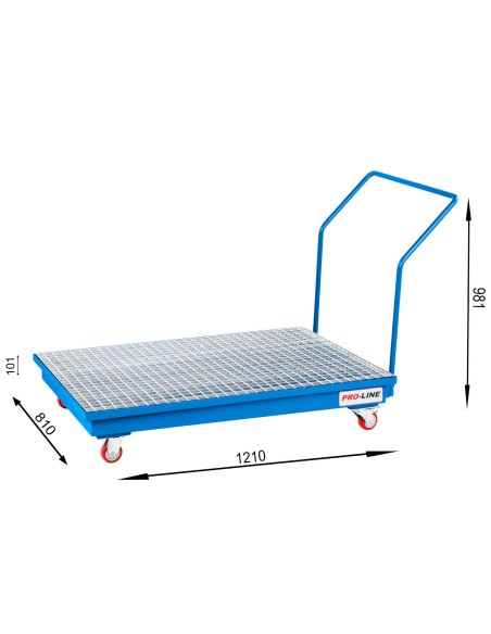 
Mobilus lašų surinkimo padėklas 2 statinėms po 200 l PRO-LINE 1210x810x981 mm
