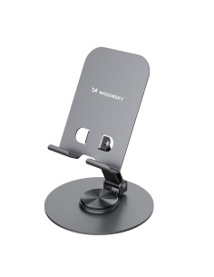 
Metalinis pasukamas telefono ar planšetinio kompiuterio stovas - pilkas

