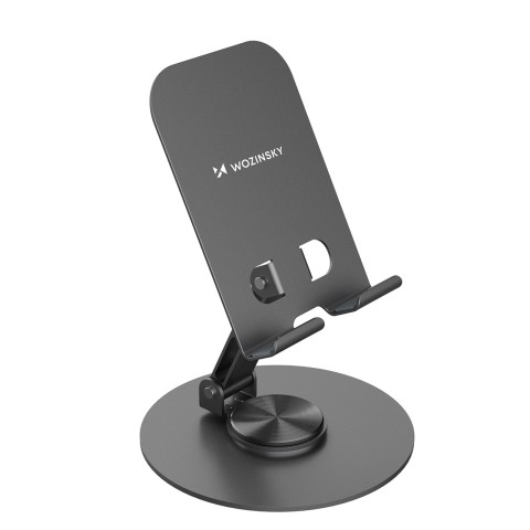 
Metalinis pasukamas telefono ar planšetinio kompiuterio stovas - pilkas

