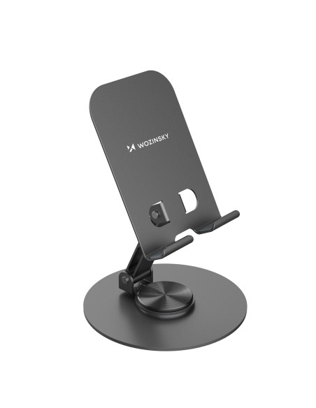 
Metalinis pasukamas telefono ar planšetinio kompiuterio stovas - pilkas
