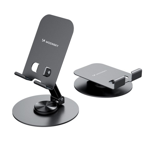 
Metalinis pasukamas telefono ar planšetinio kompiuterio stovas - pilkas
