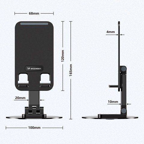 
Stabilus telefono ir planšetinio kompiuterio stovas - juodas
