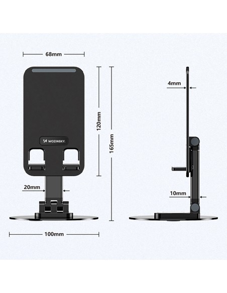 
Stabilus telefono ir planšetinio kompiuterio stovas - juodas
