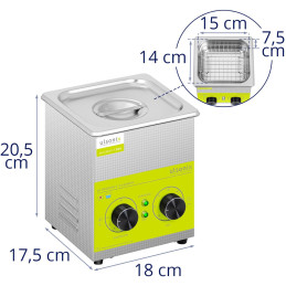 Skalbyklė ultragarsinis vonios valytuvas 1,3 l 60 W