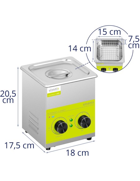 Skalbyklė ultragarsinis vonios valytuvas 1,3 l 60 W Skalbyklė ultragarsinis vonios valytuvas 1,3 l 60 W