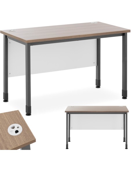 Kaimiškas pramoninis loft kompiuterio stalas namų biurui 120x60 cm rudos ir pilkos spalvos Kaimiškas pramoninis loft kompiuterio stalas namų biurui 120x60 cm rudos ir pilkos spalvos